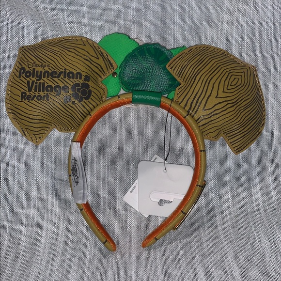 Disney 50th Anniversary Loungefly Polynesian Village Tiki Minnie Ear Headband - Picture 4 of 5